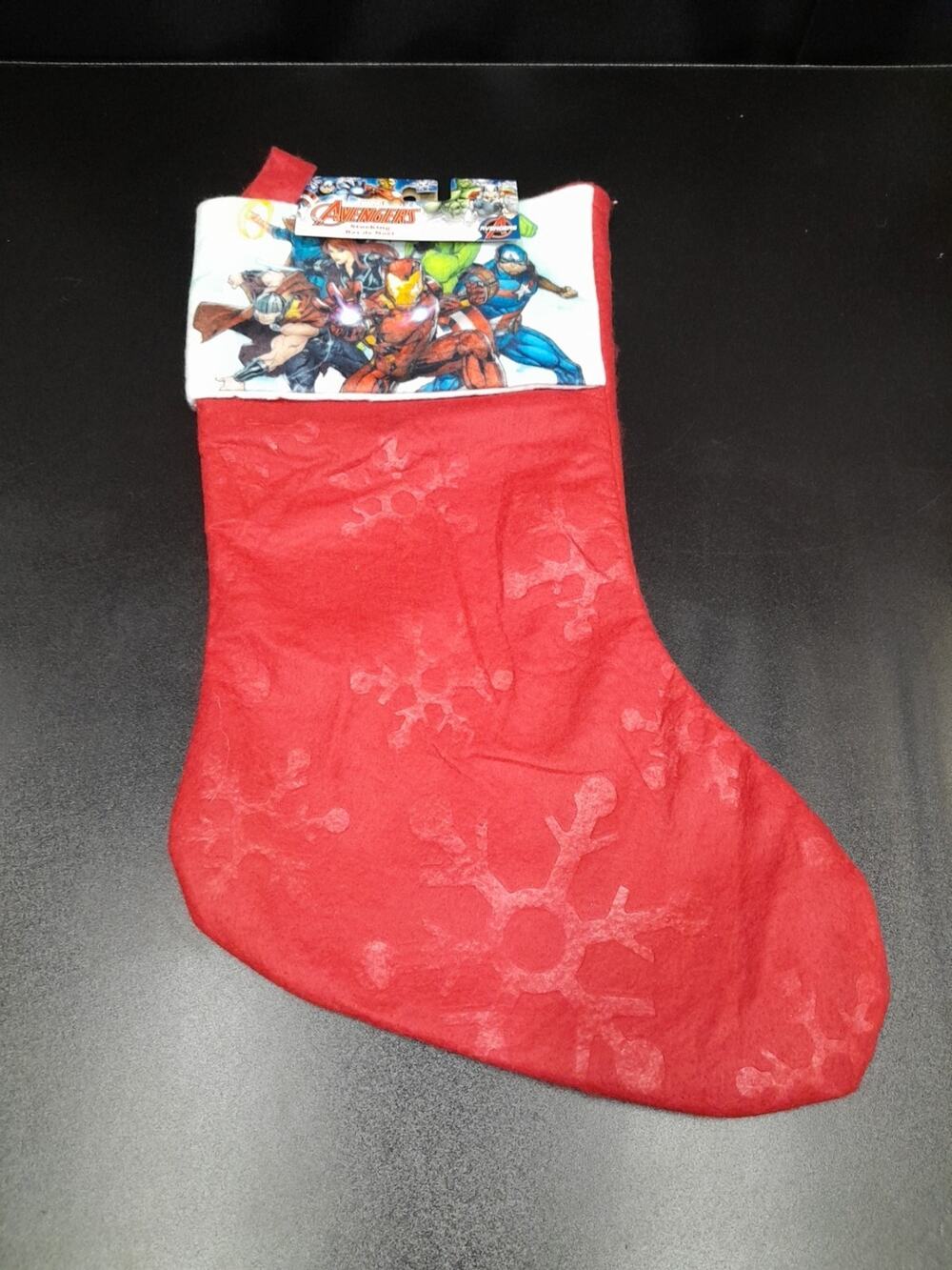 NEW Kids Avengers Marvel Snowflake Felt Christmas Stocking Ironman Thor Hulk